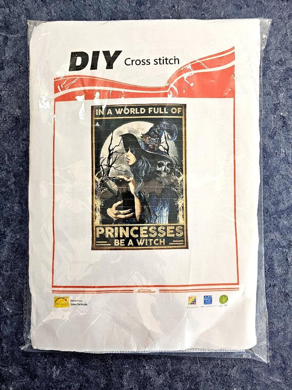 Monalisa DIY Cross Stitch Kit, In A World Full Of Princesses Be A Witch